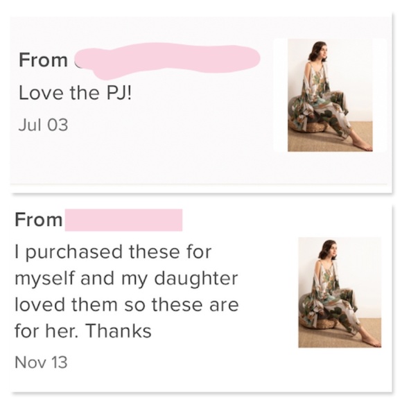 3 Piece Beige Green Floral Print Pajama Set - Picture 7 of 11